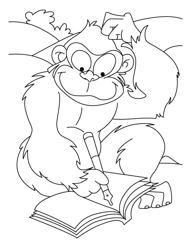 Baby Ape Coloring Pages