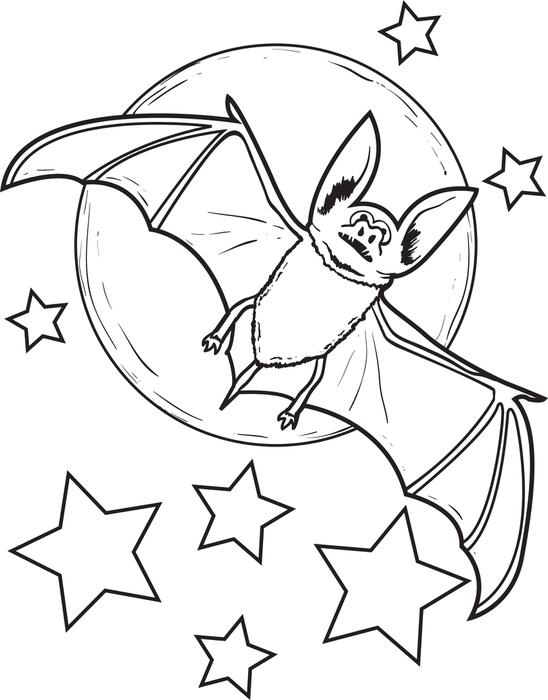 Baby Bat Coloring Pages