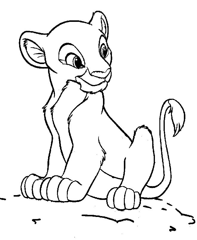 Baby Lion Coloring Pages