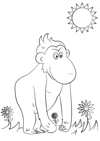 Free Ape Coloring Pages Printable