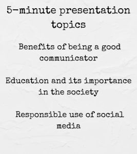 101 Interesting 5 Minute Speech Topics - 5 Minute Presentation Ideas