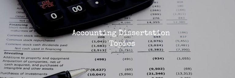 162 Accounting Dissertation Topics 2024 - Elimu Centre