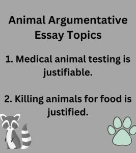 argument essay topics about animals