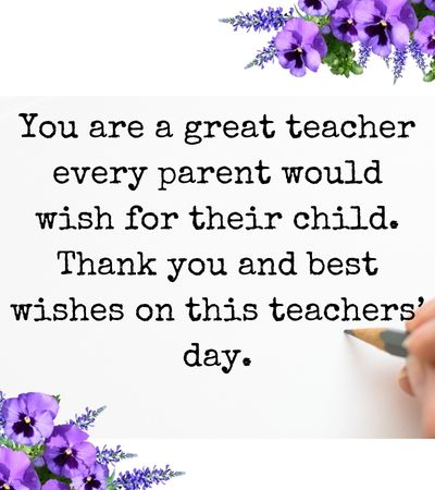 Thank You Note for Teacher from Parents - Elimu Centre