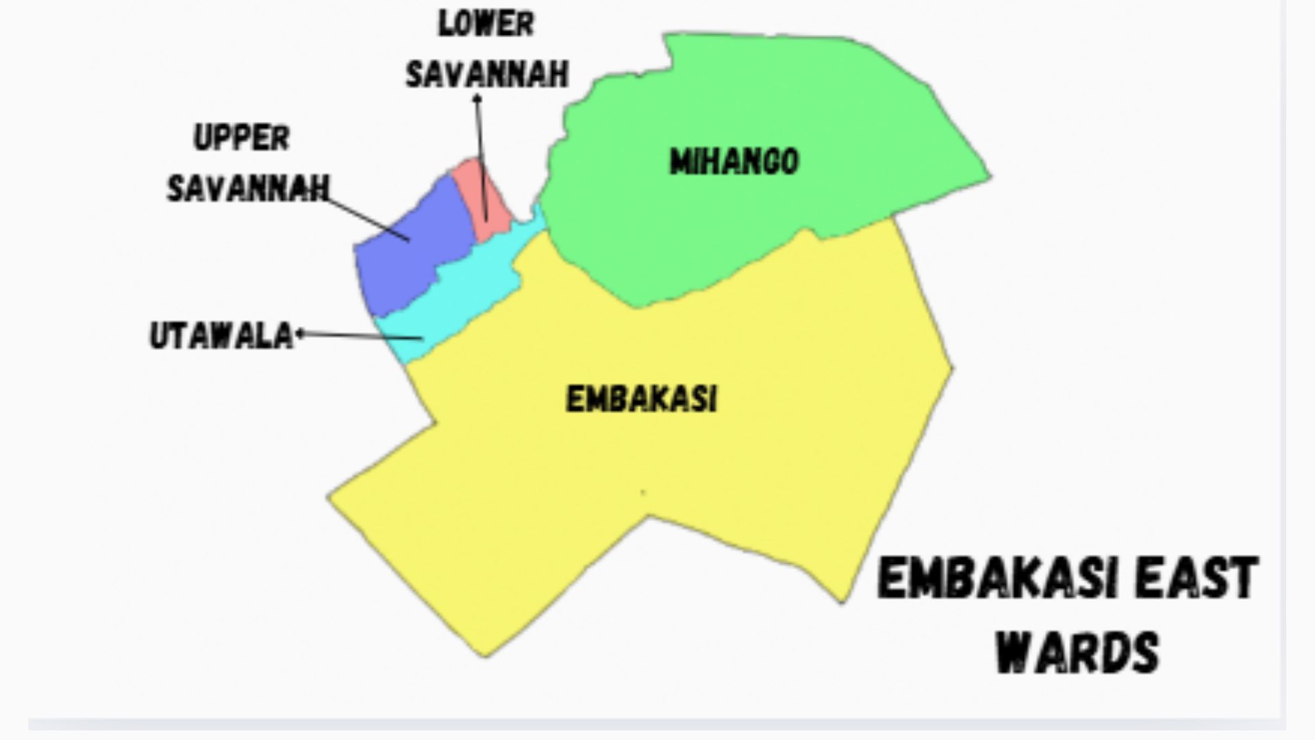 embakasi east constituency map